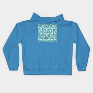 Vintage Blue Tulip Floral Pattern Kids Hoodie